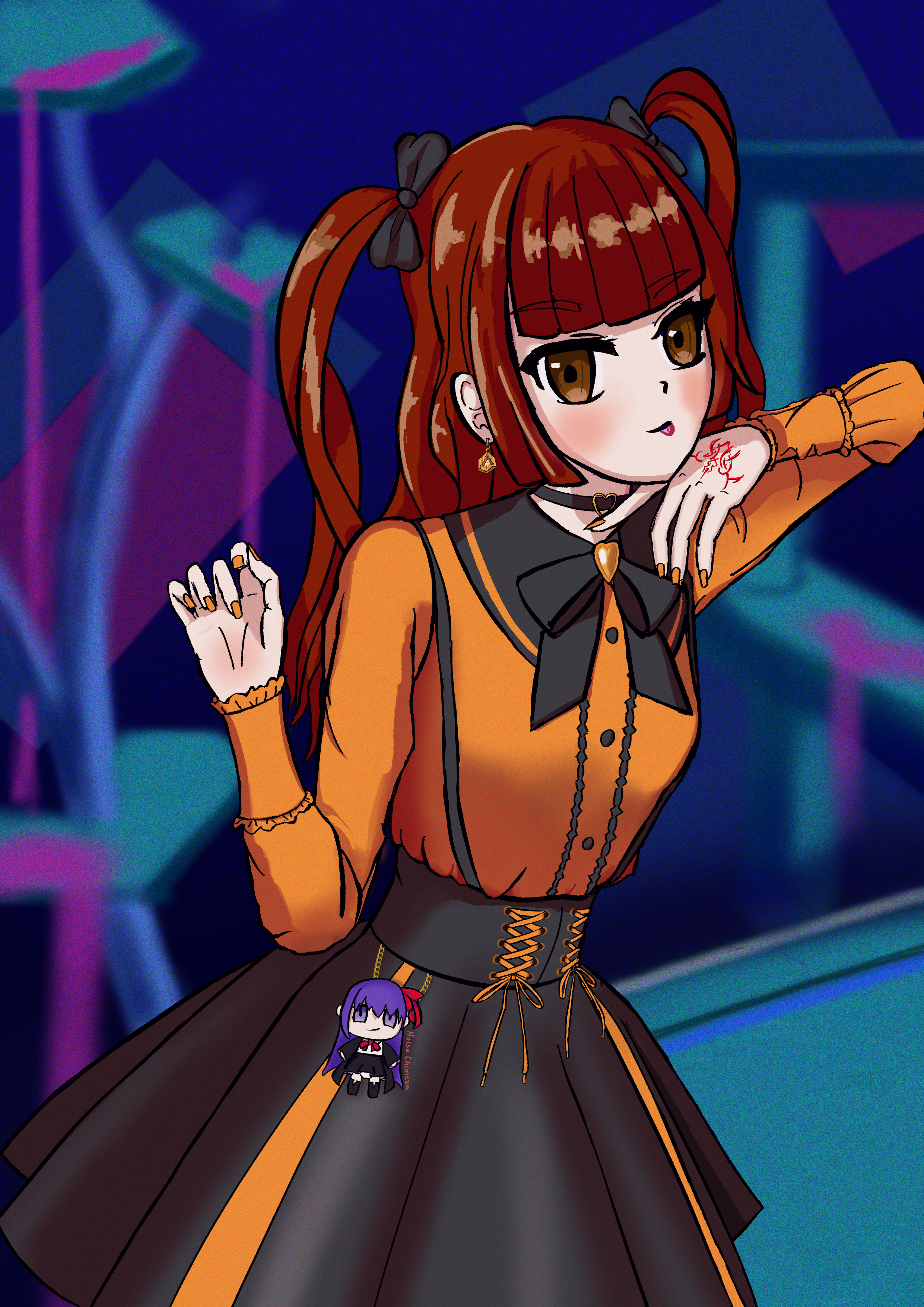Hakuno Kishinami (female) in Jirai-kei style