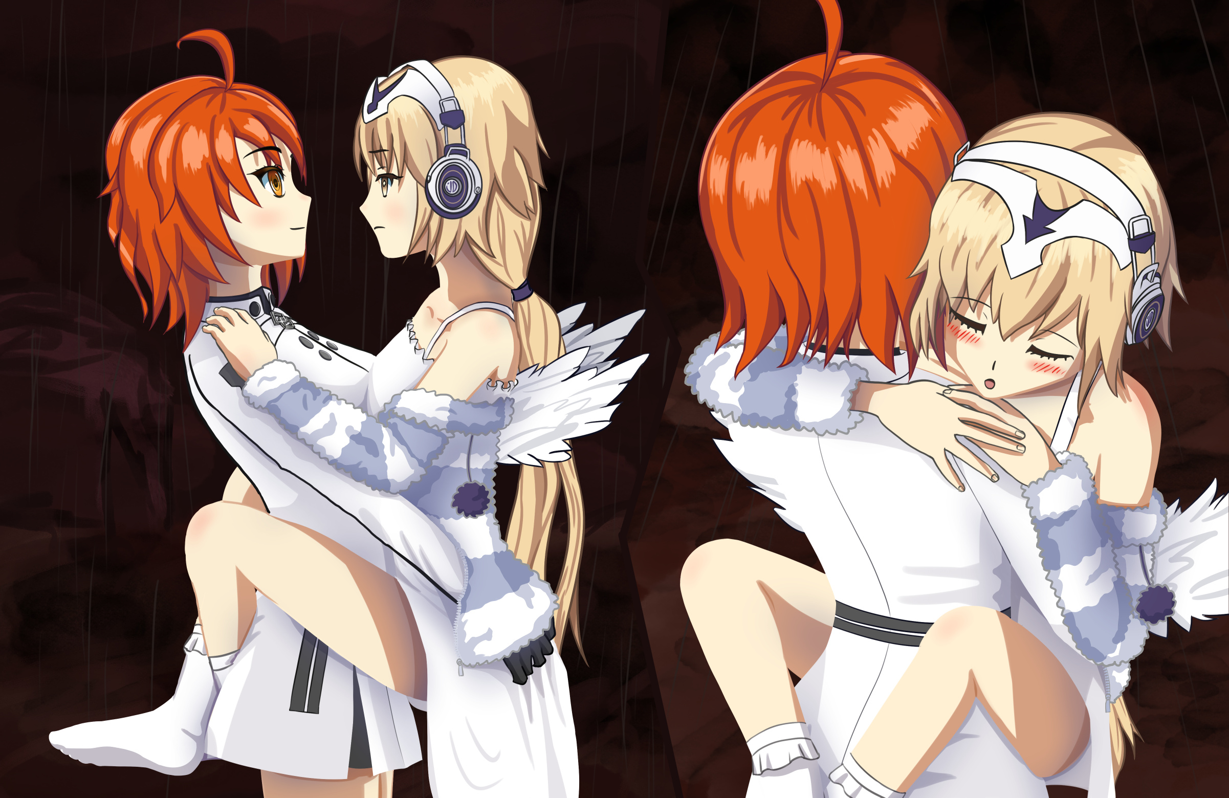Gudako carrying Metatron (textless)