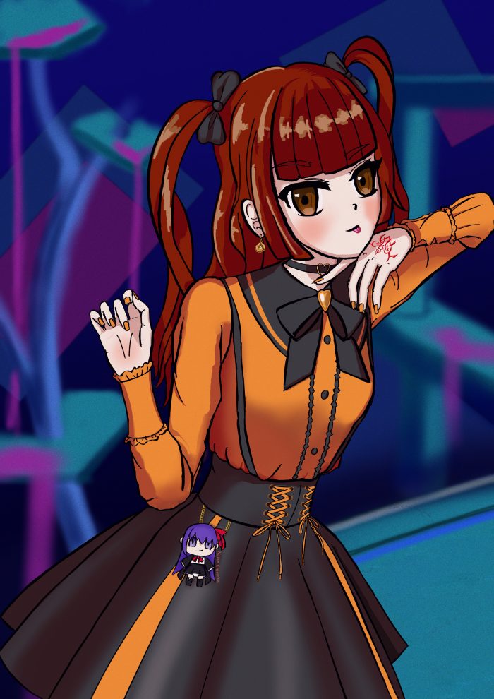 Hakuno Kishinami (female) in Jirai-kei style